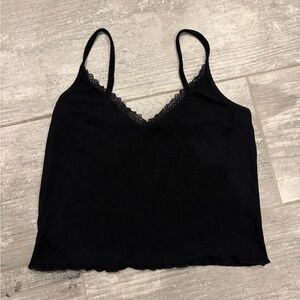 black lace trim cami
